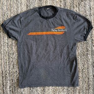 Harley-Davidson Gray Ringer T-Shirt
